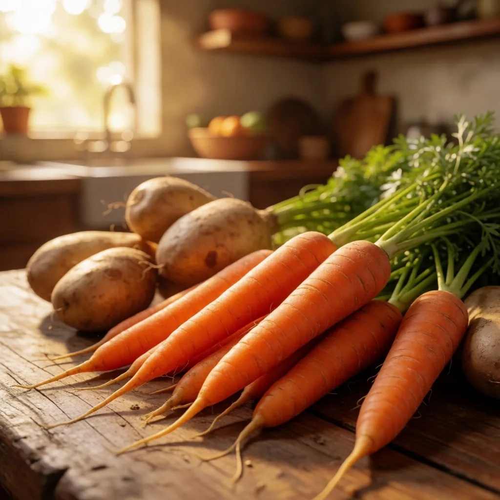 Zanahorias y camotes, fuentes de vitamina A