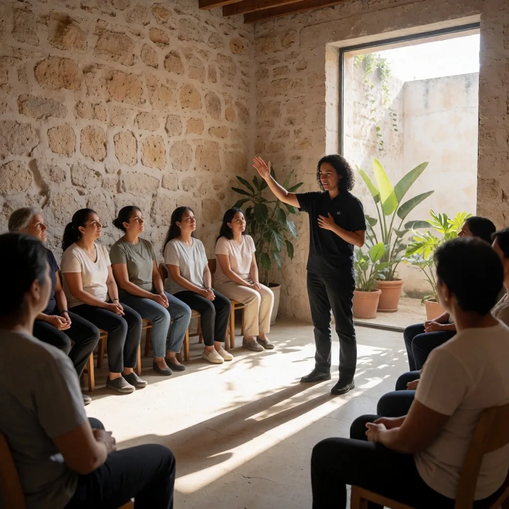 Sesión comunitaria de orientación visual
