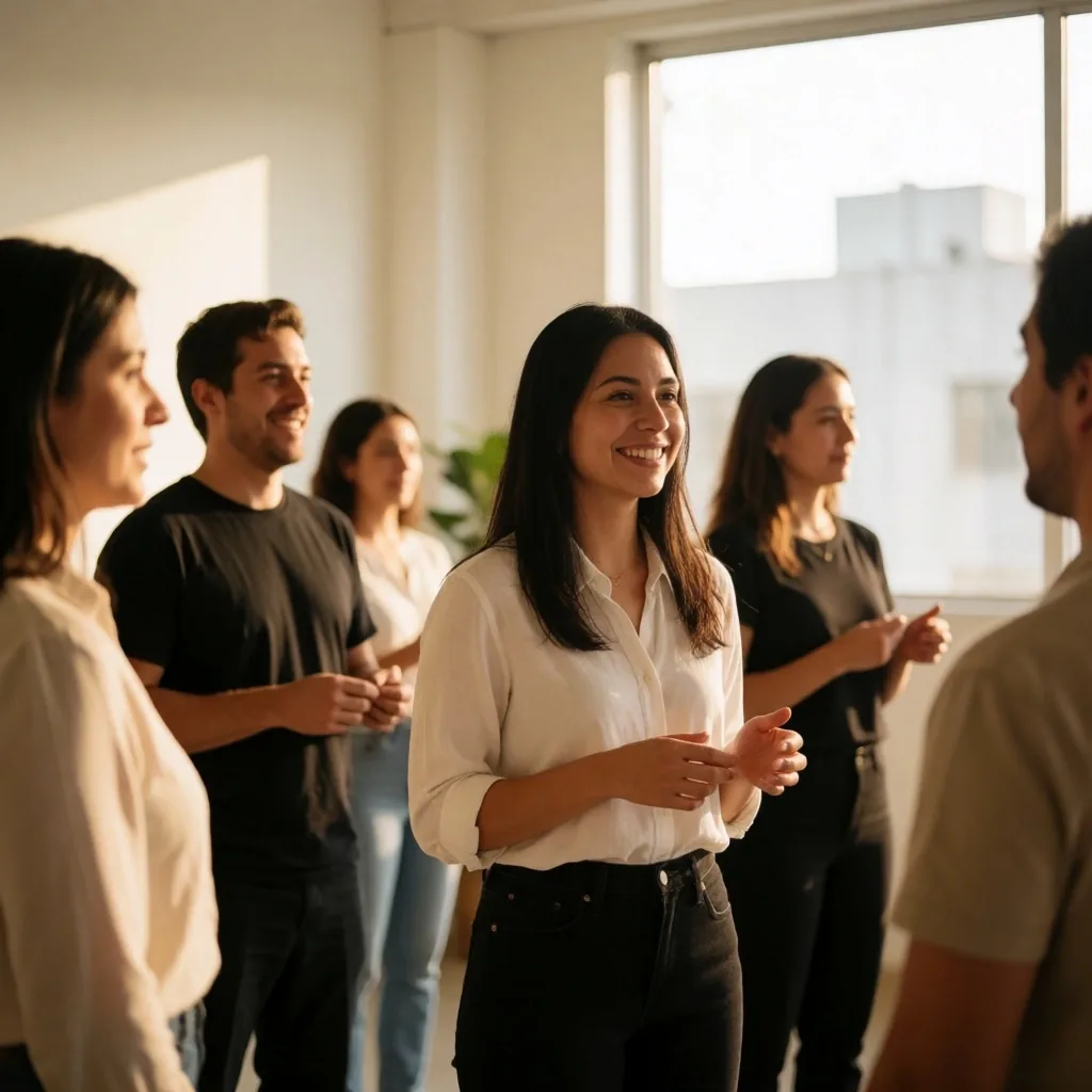 Taller de bienestar visual en una oficina en CDMX